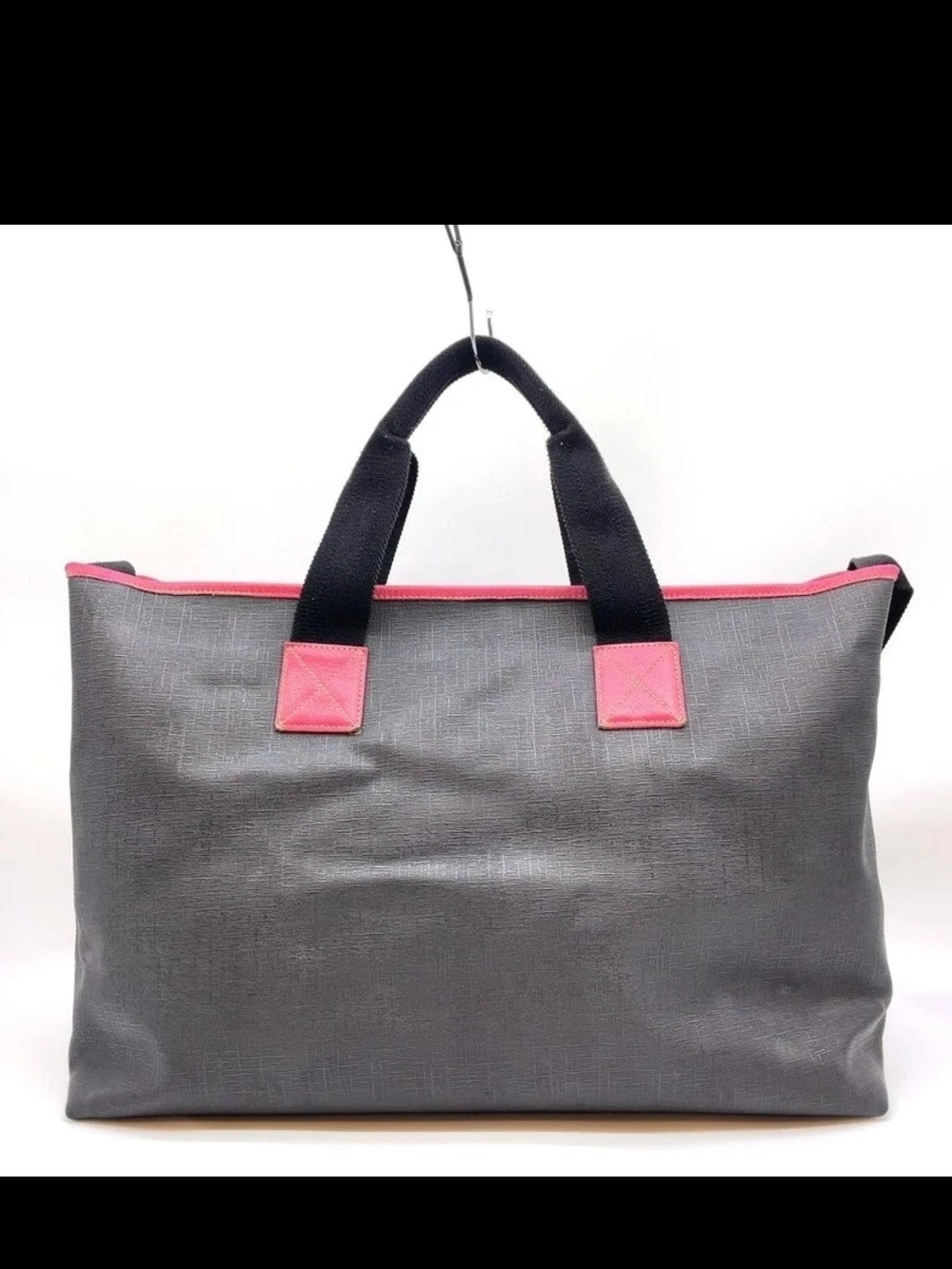 Authentic Gucci Logo PVC Leather Black And Pink 2way Tote Bag NS080217 - Picture 13 of 15